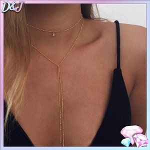 💎✨ Dainty Choker Lasso Necklace